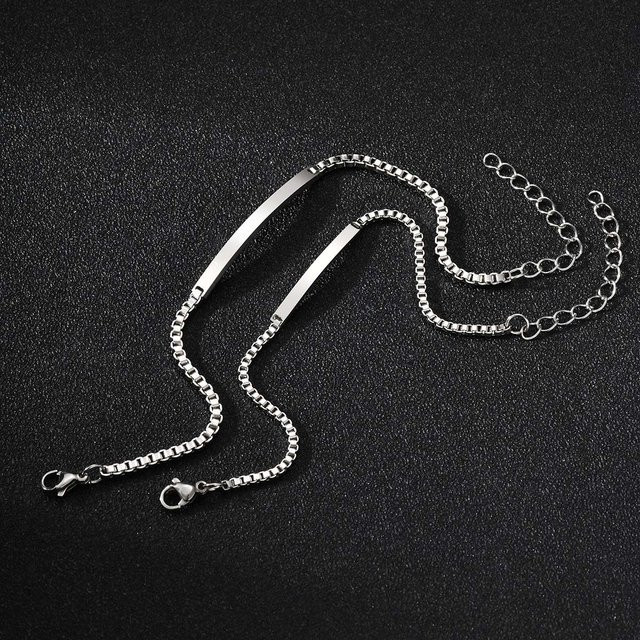 Myfresty Armbänder, Edelstahl, Silber, Unisex - Bild 1