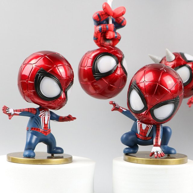 Bandai Marvel Spider-Man Q Version Action Figure, 5-teiliges Set - Bild 1