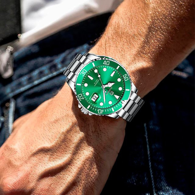 Glenaw Armbanduhr Edelstahl, Automatik, Silber, Herren - Bild 1