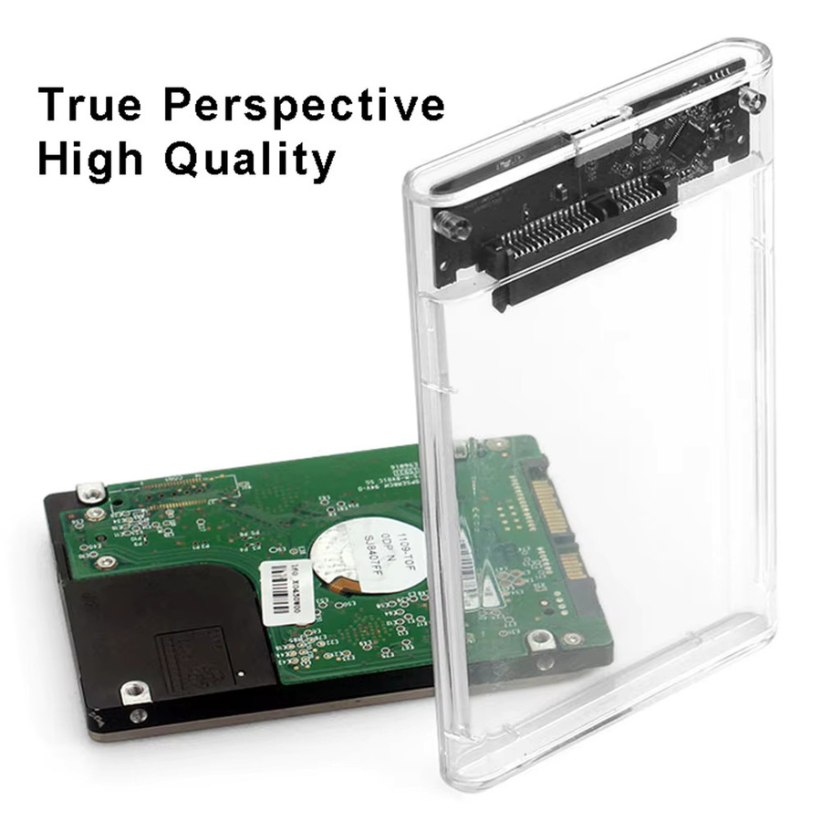 Congdi Transparentes externes 2,5 Zoll HDD SSD Festplattengehäuse mit USB 3.1 und UASP SATA III Unterstützung, bis zu 4 TB Kapazität - Bild 3