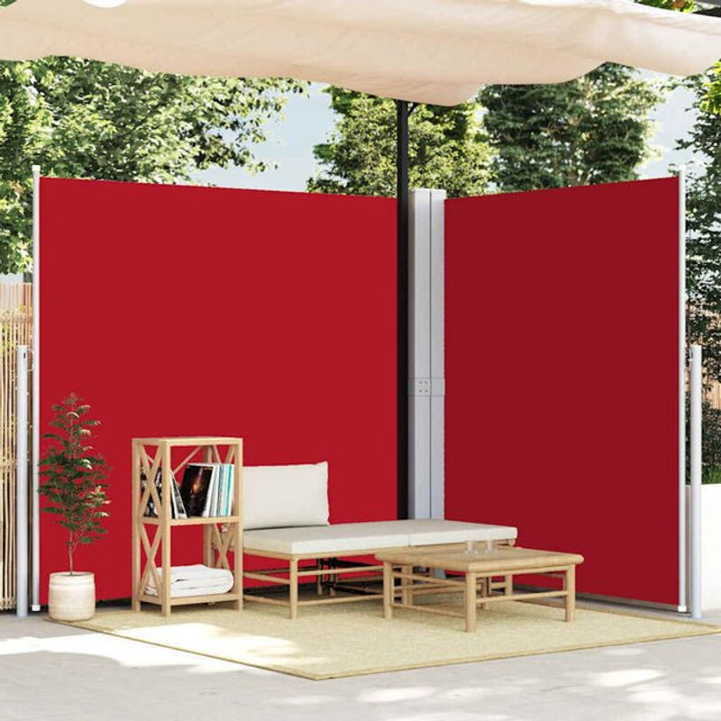 Ausziehbare Seitenmarkise von vidaXL in Rot, B/H: 600 x 220 cm - Bild 1