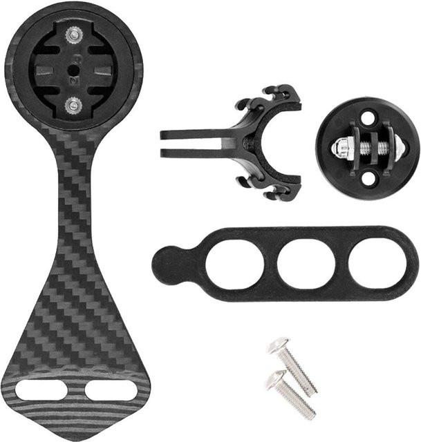 TOMTOP JMS Fahrradcomputer-Halterung aus Kohlefaser für Mountainbike und Rennrad, Schwarz - Bild 1