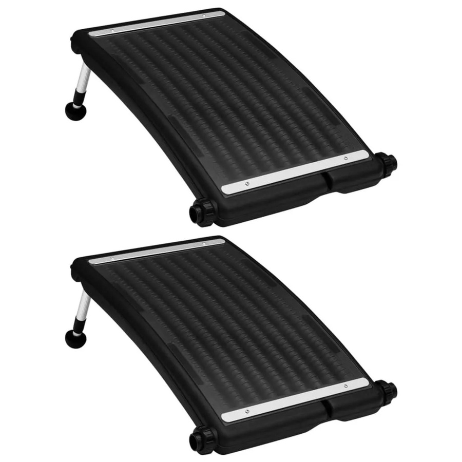 vidaXL Solar-Poolheizung Gebogene Solarpaneele 2 Stück Schwarz B/H: 72,5 x 46 cm - Bild 2