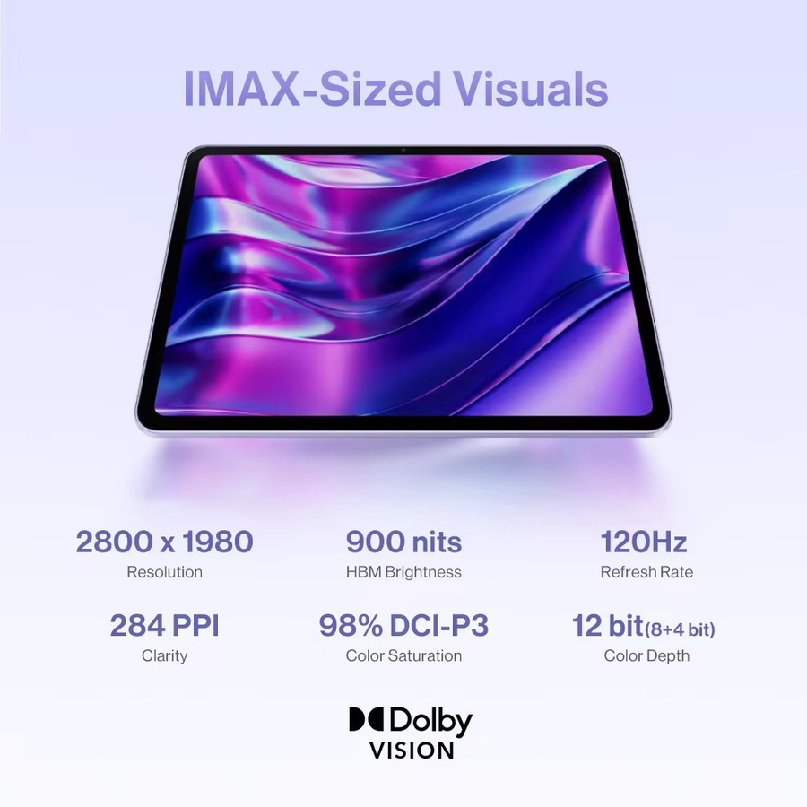 OnePlus Pad GO Globale Version Tablet mit 12,1 Zoll 2,8k-Display, 8 GB RAM, 128 GB Speicher, WiFi und 5G, Schwarz - Bild 2
