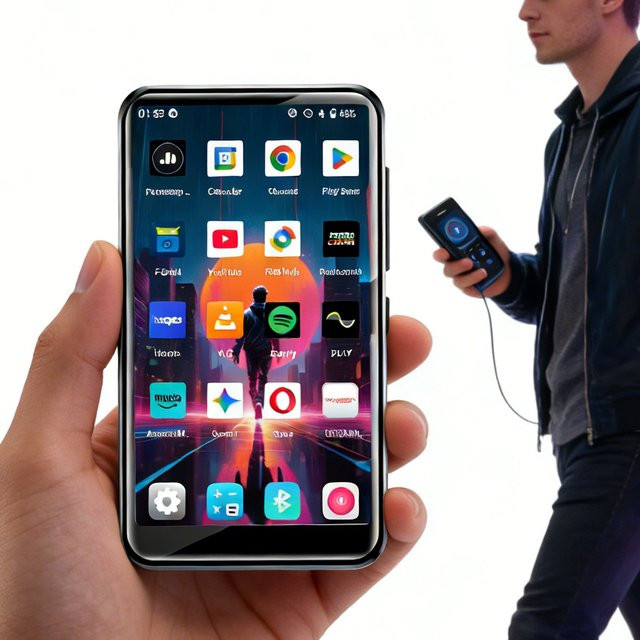 Famue BF61 Android 10 MP4-Player in Schwarz mit 4GB RAM, 32GB Speicher, WLAN und Bluetooth - Bild 1