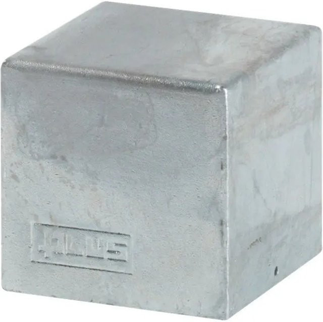 Pfostenabdeckung Cubic Plus Square in Silber, verzinkt, B/T: 7,1 x 7,1 cm - Bild 1