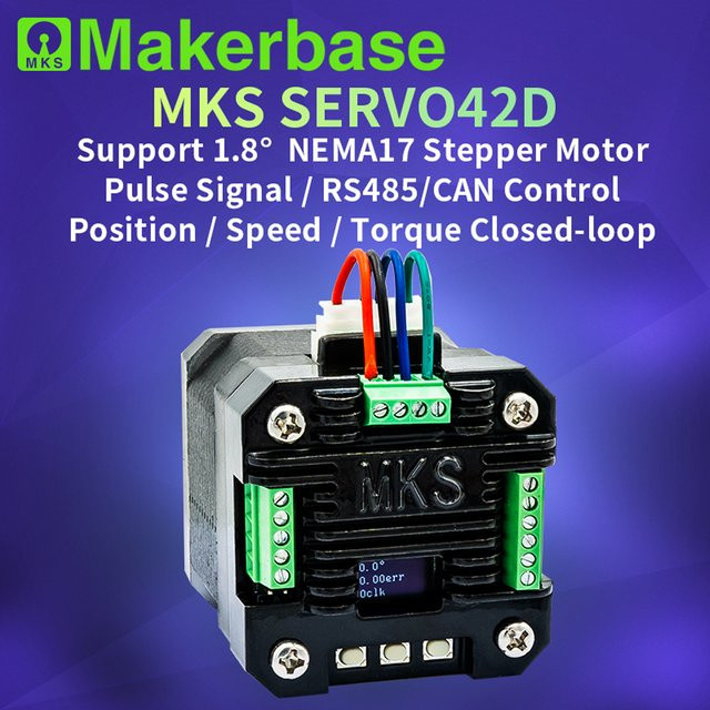 Makerbase MKS SERVO42D NEMA17 Closed-Loop-Schrittmotor-Treiber für CNC und 3D-Drucker in Schwarz - Bild 1