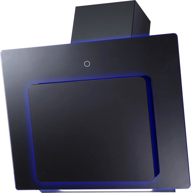 Wolkenstein Schräghaube WS7-60A+TCALX in Schwarz mit LED-Display und LED-Beleuchtung, B/T/H: 60 x 56 x 33 cm - Bild 1