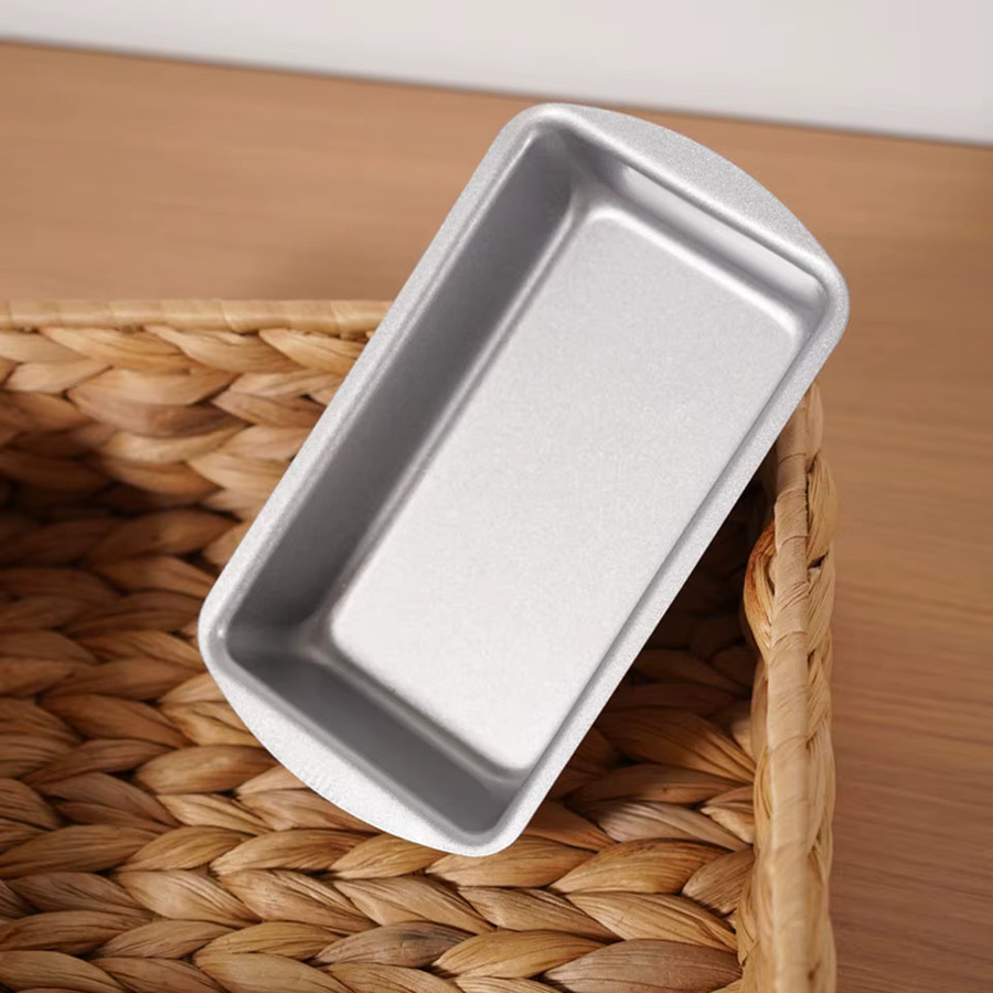 Venlohome Mini Toast Brotform Set aus Kohlenstoffstahl, rechteckige Antihaft-Backform für Brot und Kuchen, Silber - Bild 3