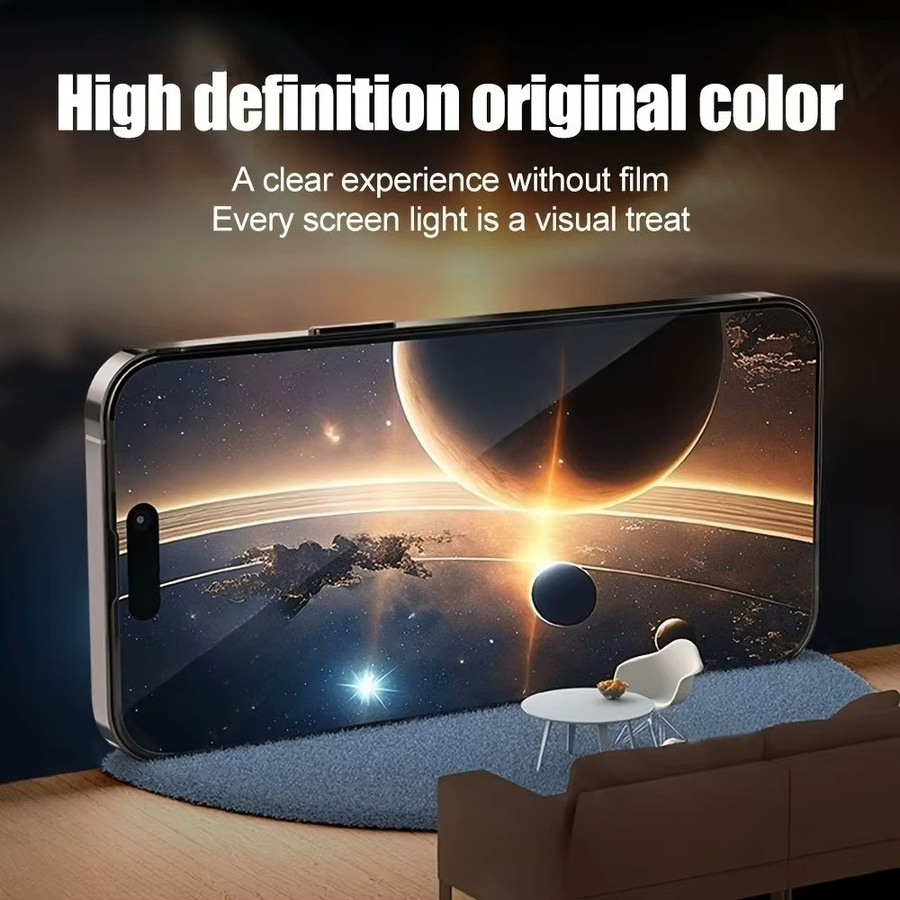 DIXSG 2er Set ultraklare Displayschutzfolien aus Glas für iPhone 11 bis iPhone 17 Pro Max, transparent, staubfrei und einfach zu installieren - Bild 1