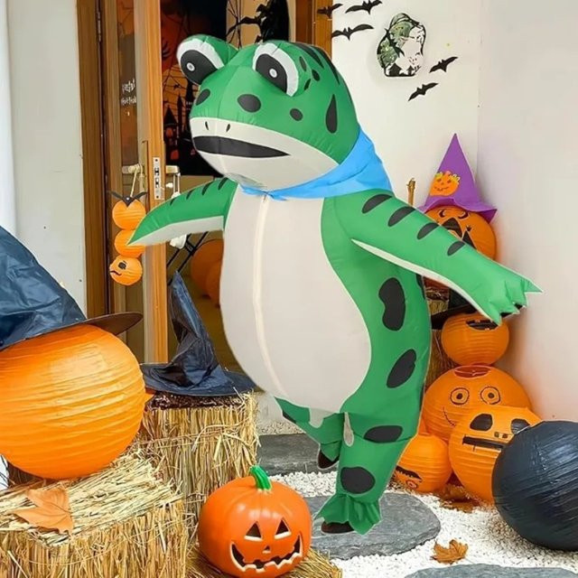 Hangchen Family Aufblasbarer Froschoverall, Kostüm, Grün - Bild 1
