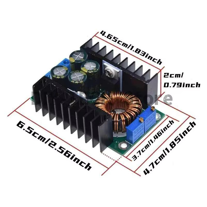 AOKIN XL4016 Boost-Konverter Step Down Buck Converter Leistungsmodul 9A 300W/150W 5–40 V auf 1,2–35 V - Bild 2