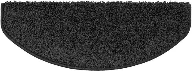 KARAT Shaggy Stufenmatte Sphinx Hochflor Schwarz Halbrund B: 65 cm, T: 23,5 cm - Bild 1