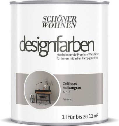 Schöner Wohnen Designfarben Innenfarbe Zeitloses Vulkangrau Matt, 0,1 l - Bild 1