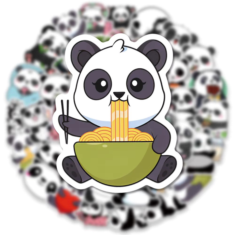 Rspctou Panda Tier Cartoon Aufkleber, multicolor, paper - Bild 3
