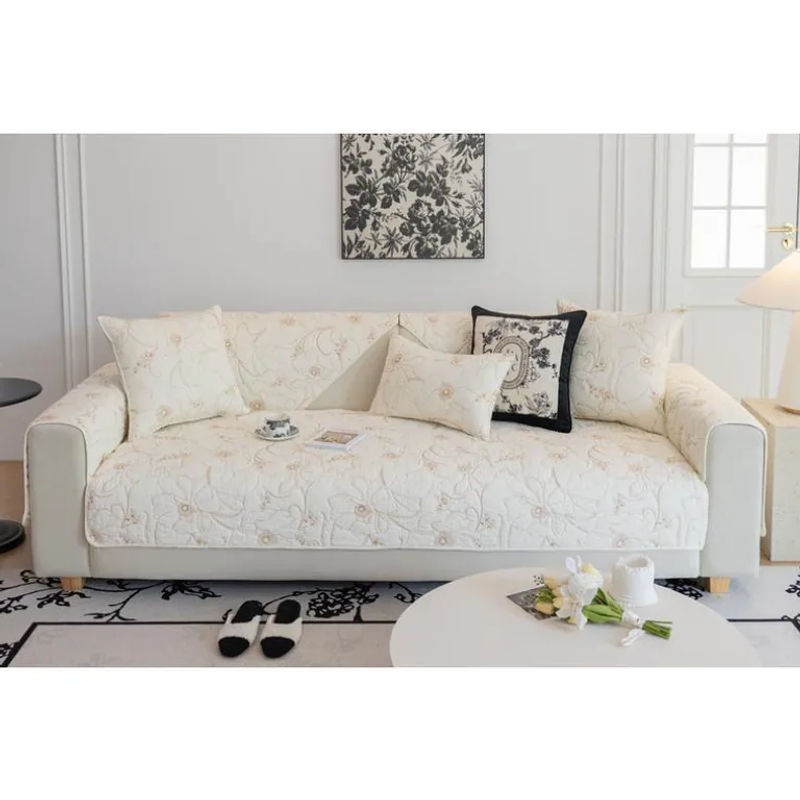 Super Six Sofa-Kissen aus reiner Baumwolle, quadratisch, einfarbig, B/B/H: 70 x 70 x 70 cm - Bild 2
