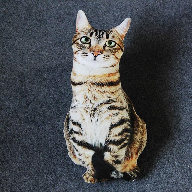 Yiran toy Plüschkatze Kissen, 50cm, Plüsch / Textil, Bunt / Mehrfarbig - Bild 1