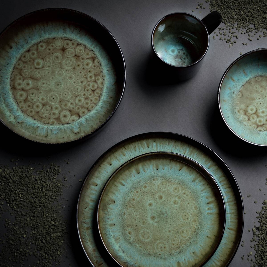 CreaTable Kombiservice Nordic Fjord Green aus Steinzeug, 30-teilig - Bild 2