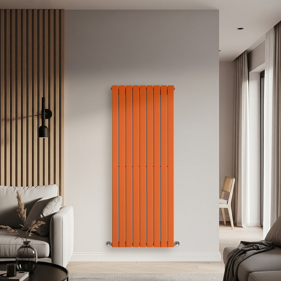 Delta Design Heizkörper Vertikal Einlagig in Orange, Höhe: 160 cm, Breite: 63 cm - Bild 1