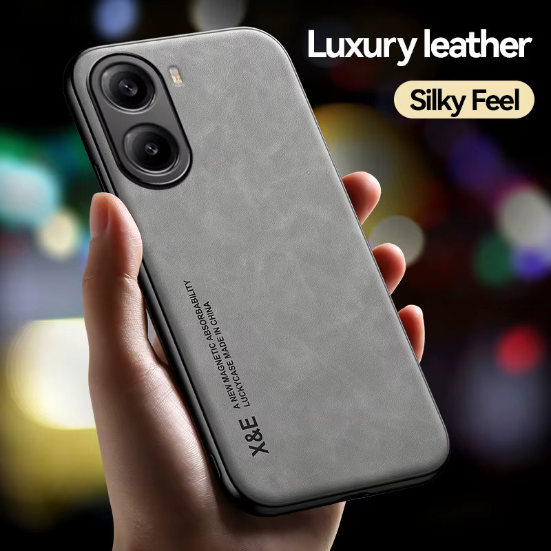 Stoßfeste Schutzhülle für Xiaomi Mi Poco X7 Pro 5G, Mi Poco X6 Pro und F6 Pro mit magnetischer Auto-Halterung in Grau - Bild 2