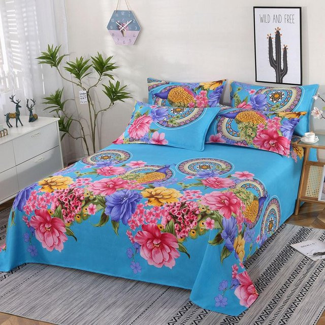 L.RIDING PULO Hautfreundliches gebürstetes Bettlaken aus Polyester für alle Jahreszeiten B/T: 230 x 230 cm - Bild 1