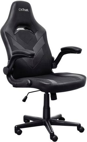 Trust GXT 703 Riye Gaming-Stuhl in Schwarz mit Kopfstütze und Armlehnen - Bild 1