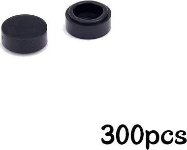 Yiran toy MOC Setzt Partikel 98138 1x1 Steine Flache Platte Rund, Bausteine, 300 Stück, ab 6 Jahren, schwarz - Bild 1