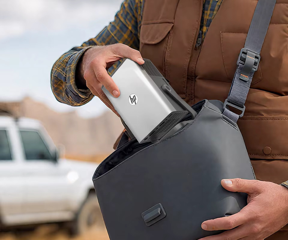 HP MC450 Smart-Heimprojektor in Schwarz mit Full HD Auflösung, 4K-Dekodierung, Android 14, Dual Wi-Fi 6 und Bluetooth 5.4, 290 ANSI Lumen - Bild 4