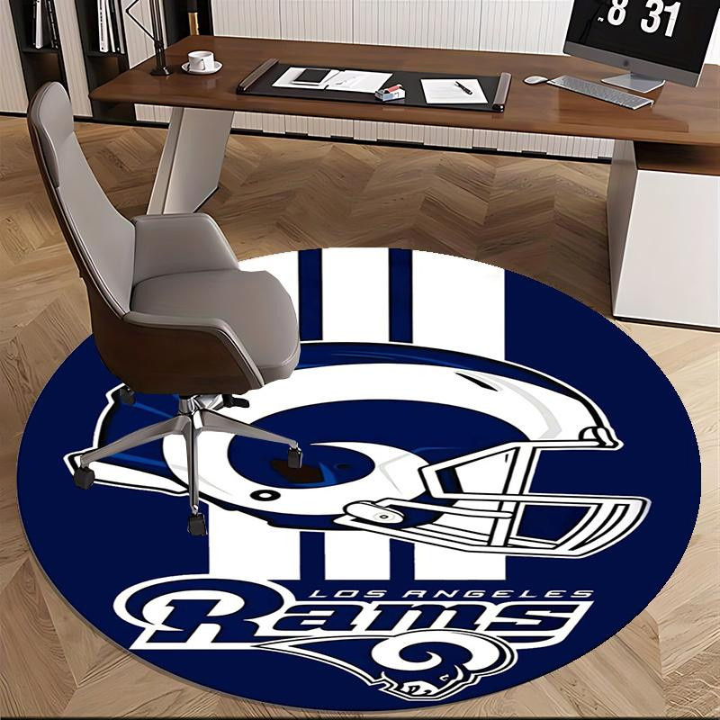 Runder Teppich Los Angeles Rams Helm Logo von Yun Heng Three, Durchmesser: 80 cm, Rutschfest und Maschinenwaschbar - Bild 5