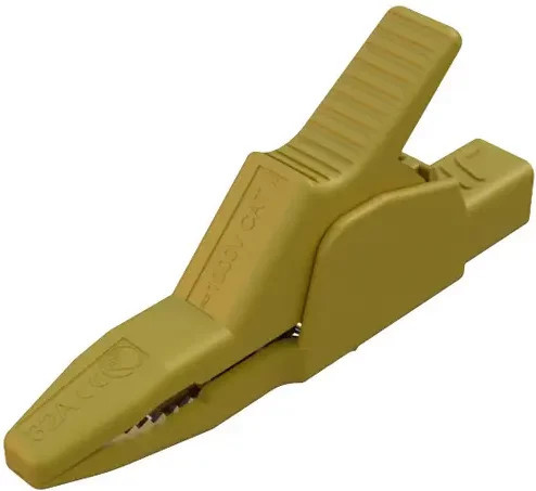 Hirschmann Test & Measurement AK 2 B 2540 I ge Sicherheits-Abgreifklemme mit 4mm Steckanschluss, CAT II 1000V, Gelb - Bild 1