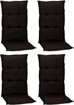 Beo Sitzauflage Hochlehner Trier 4er-Set Dunkelgrau B/H/T: 98 x 46 x 8 cm - Bild 1