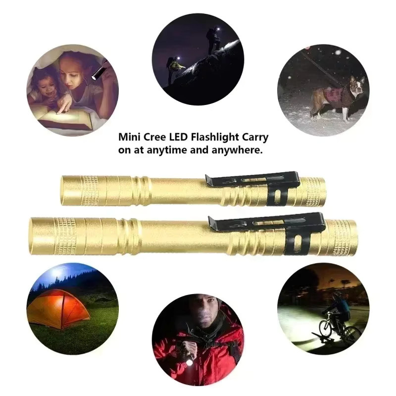 XIWANGFIRE Tragbare Mini-LED-Stiftleuchte aus Metall mit Clip für Camping und Outdoor - Bild 3