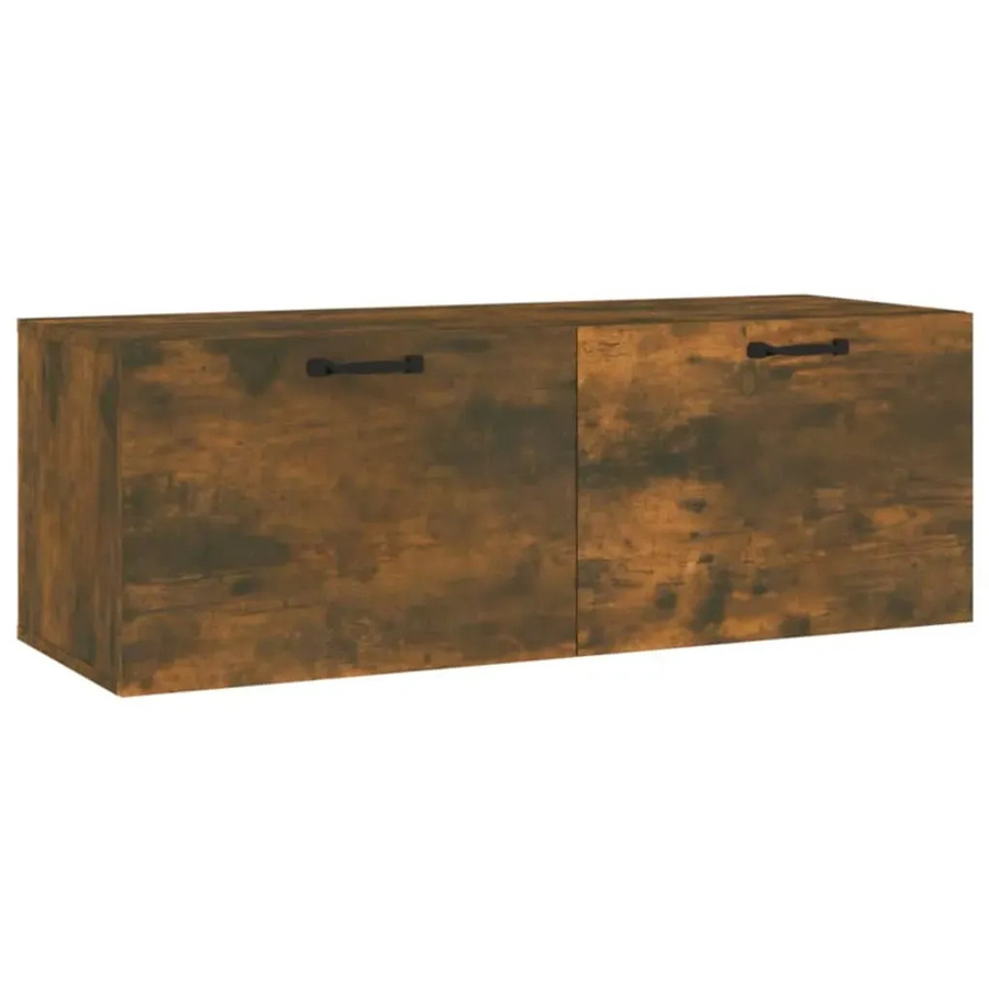 vidaXL Wandschrank aus Holzwerkstoff in Räuchereiche, Braun, B/T/H: 100 x 36,5 x 35 cm - Bild 2