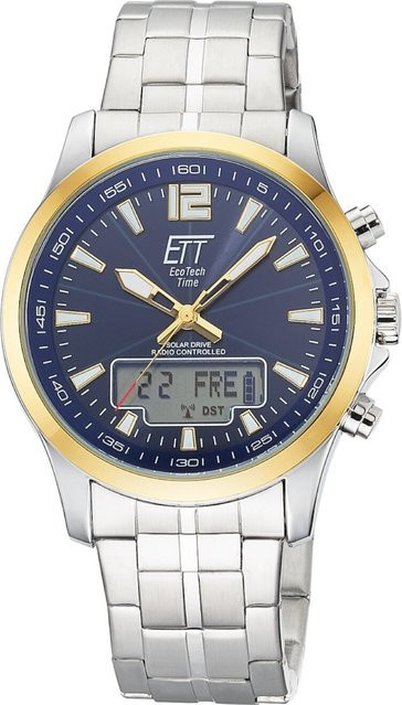 ETT Chronograph, Solar, Edelstahl, Blau, 45 mm, Herren - Bild 1
