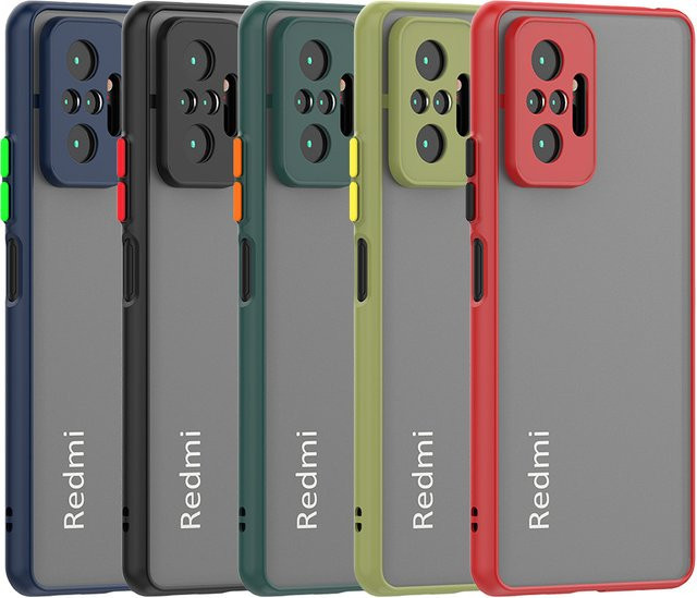 Original Skin Feel Armor stoßfeste Schutzhülle für Xiaomi Redmi Note 10 11 12 13 Pro 5G und weitere Modelle in Rot - Bild 1