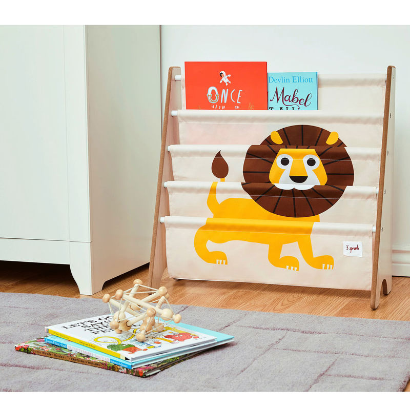 3 Sprouts Bücherregal für Kinder mit Tiermotiv in Gelb, B/T/H: 60,0 x 26,0 x 26,0 cm - Bild 3