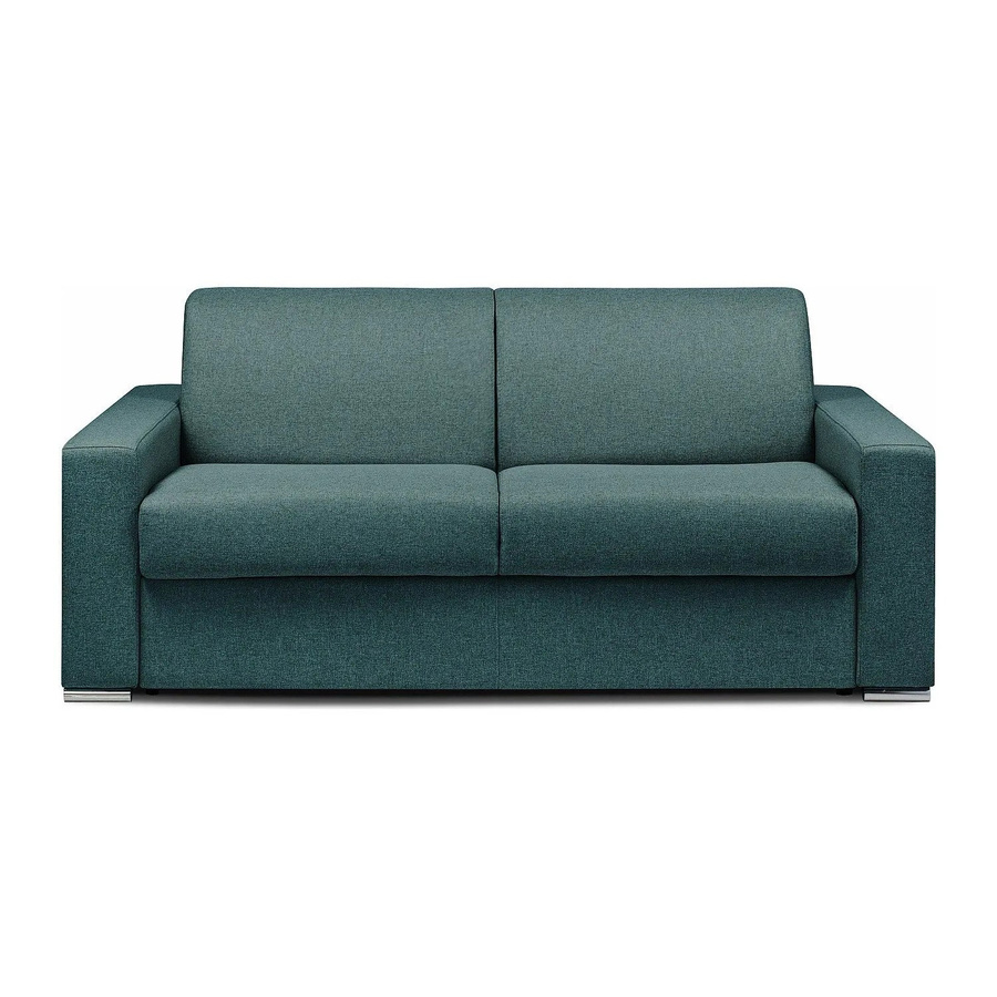Vente-unique Schlafsofa Calito Blau Stoff Breite: 194 cm - Bild 2