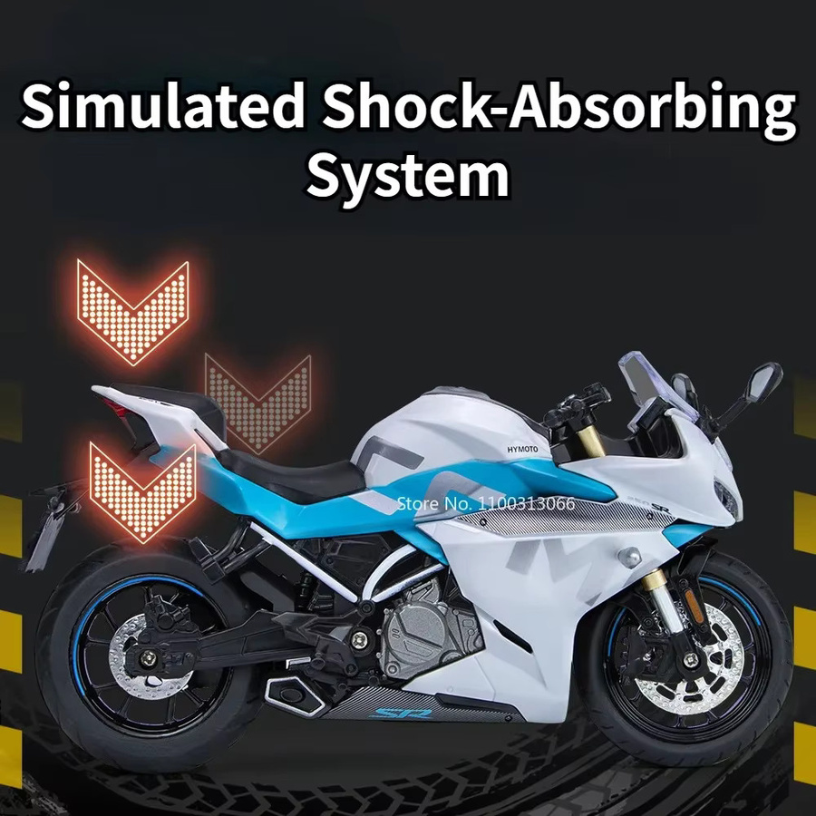 Cfmoto 250SR Racing Motorrad Modell, 1:12, mit Licht und Sound, Metall, Gummi - Bild 4