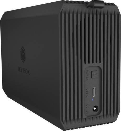 ICY BOX IB-RD3720-CU3 RAID-Gehäuse in Schwarz mit USB-C Anschluss für 2 x 2.5 Zoll oder 3.5 Zoll Festplatten - Bild 1