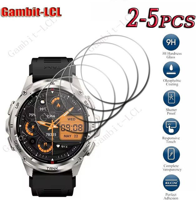 KOSPET TANK T3 Ultra Smartwatch Displayschutz aus gehärtetem 9H Glas, transparent - Bild 1