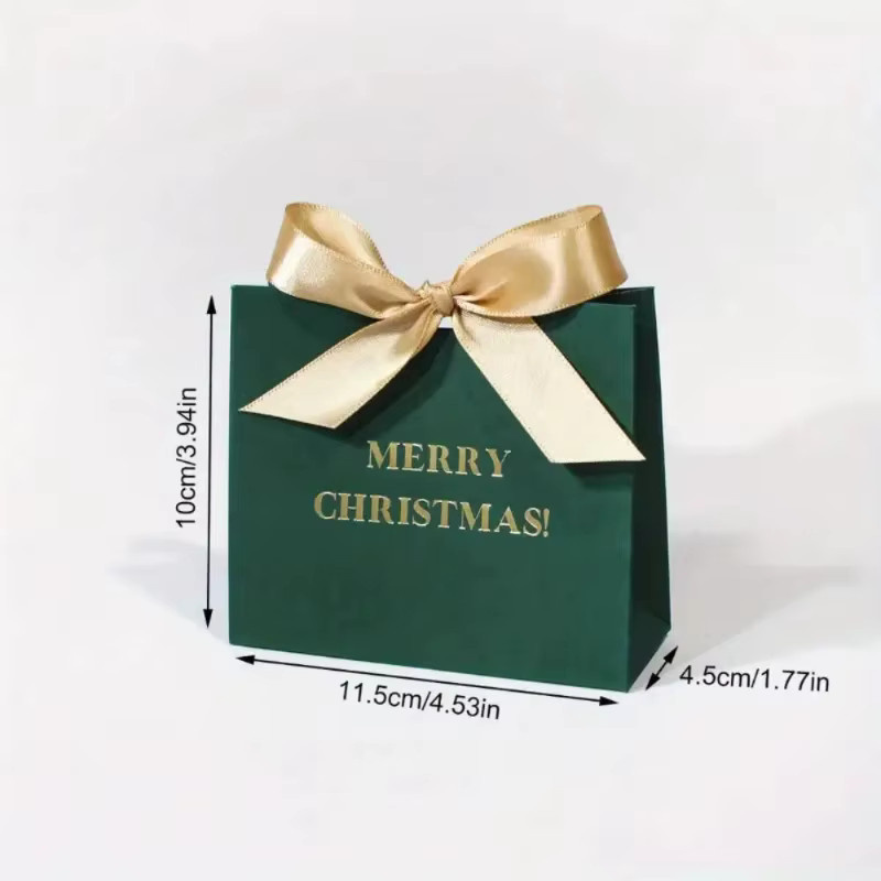 Elegante rote Weihnachtsgeschenkbox aus Papier mit Merry Christmas Design - Bild 3