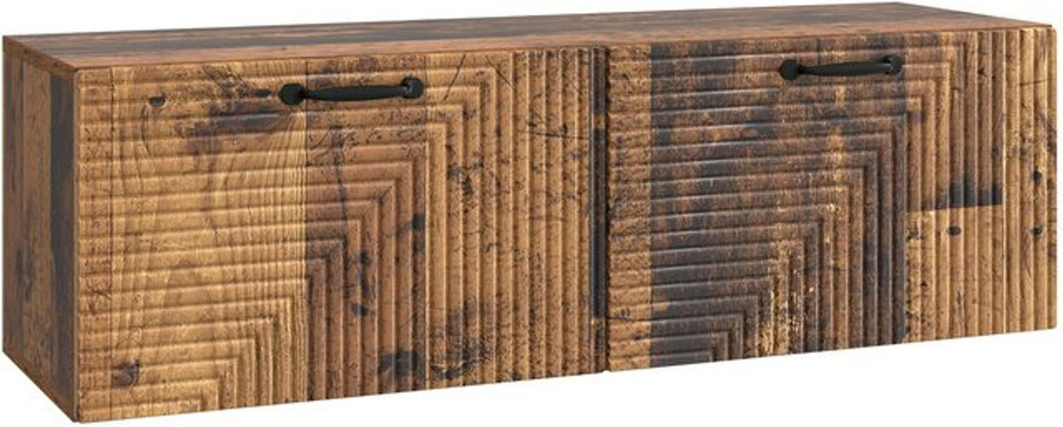 Wandmontierter TV-Schrank von vidaXL in Braun aus Holzwerkstoff im Industrial Design, B/T/H: 98 x 31 x 30 cm - Bild 1