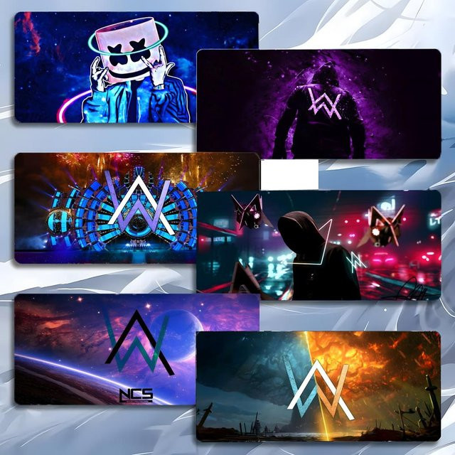 Singer Electronic A-Alan Walker Gaming-Mauspad mit LockEdge in Schwarz und Multicolour - Bild 1
