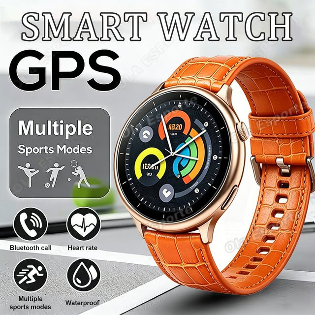 Ola Esporte Smartwatch, GPS, Gold, Herren, AMOLED-Bildschirm, IP68 Wasserdicht - Bild 1