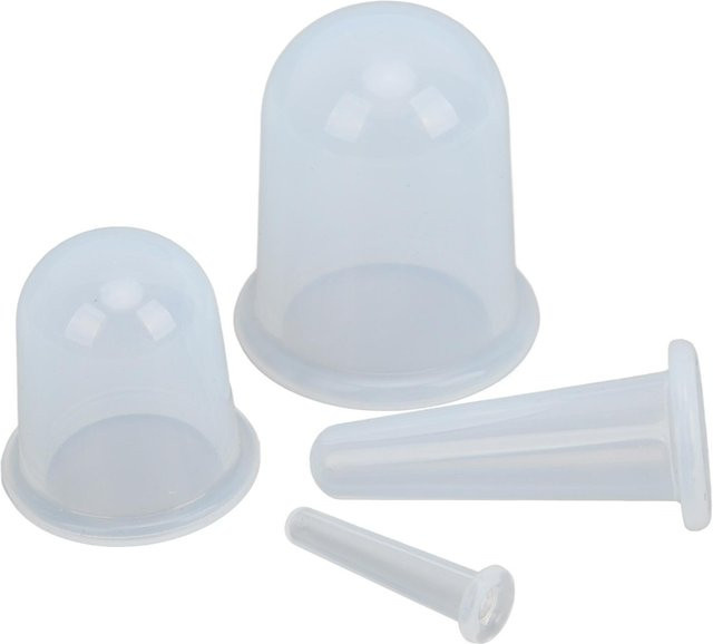 Koogeelife Silikon Schröpfset, 4 Stück, Weiß, Unisex - Bild 1