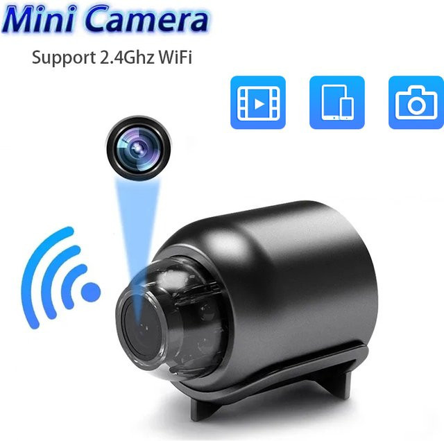 BESY Mikro-Webcam Full HD 1080P WLAN IP-Kamera mit USB-Anschluss in Schwarz - Bild 1