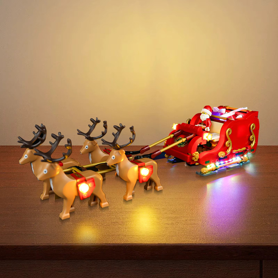 LED-Beleuchtungsset für LEGO Weihnachtsmann-Schlitten 40499 in Mehrfarbig - Bild 2