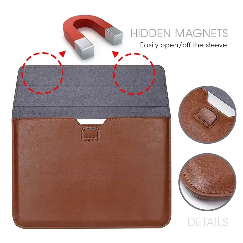 Magnetische Slim Laptop-Hülle aus Krokodil-PU-Leder für Apple MacBook Pro und MacBook Air in Grün - Bild 1