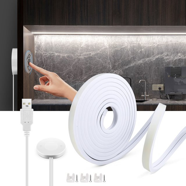 MALITAI USB 5V LED COB Unterbauleuchte mit dimmbarer Touch-Sensor-Steuerung in Weiß für die Küche - Bild 1