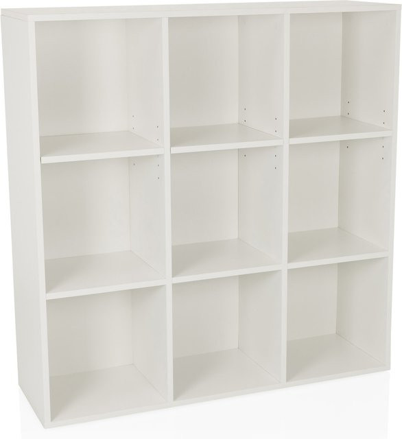 hjh LIVING Regal BJORKE in Weiß, modernes Standregal aus melaminharzbeschichteter Spanplatte und MDF, B/T/H: 202 x 9 x 202 cm - Bild 1